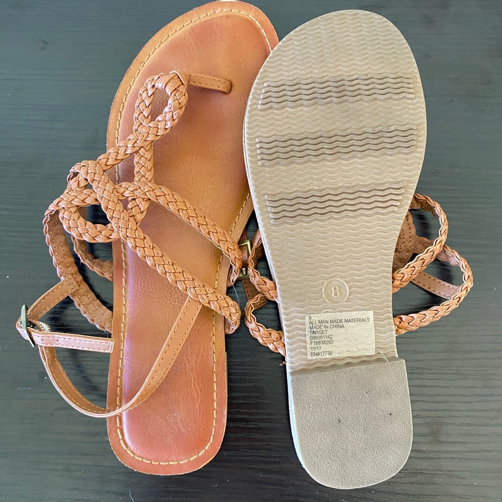 Brown leather sandals